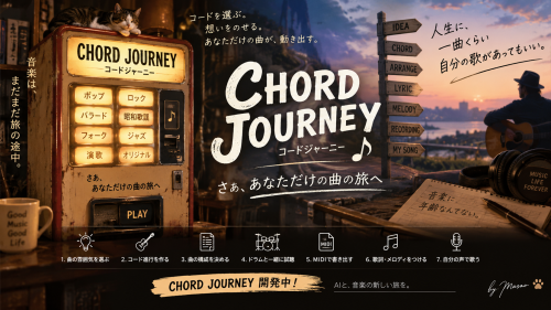 新しい音楽制作ツール「CHORD JOURNEY」開発中！