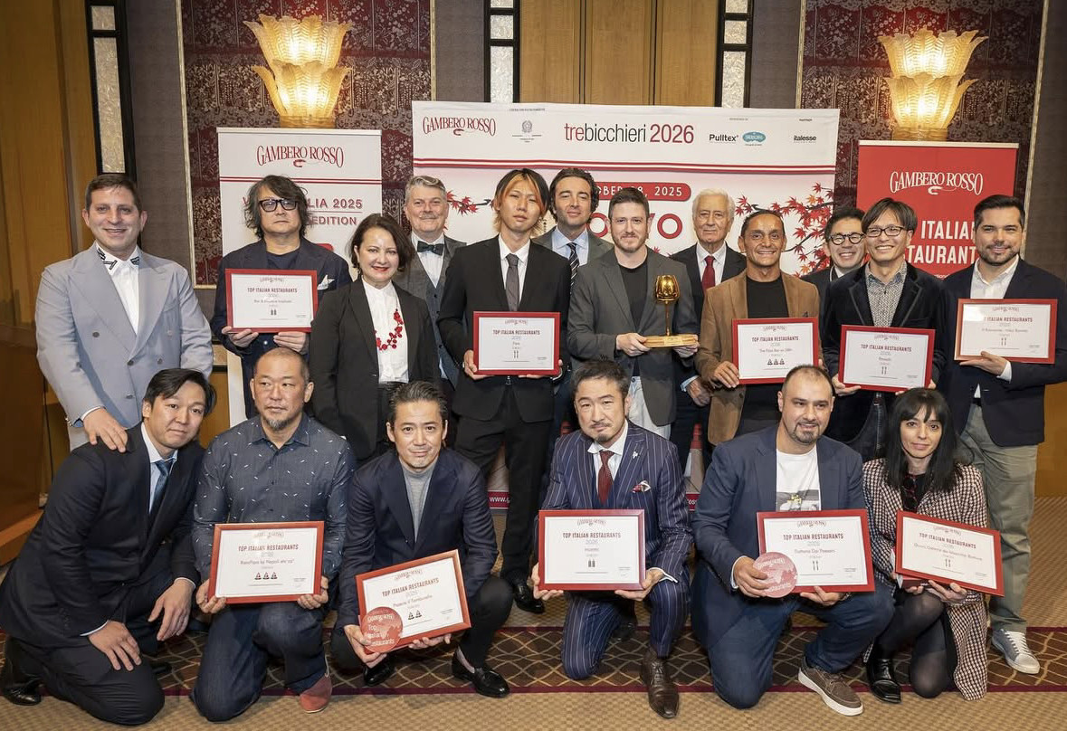 ガンベロロッソ　トップイタリアンレストラン　受賞いたしました