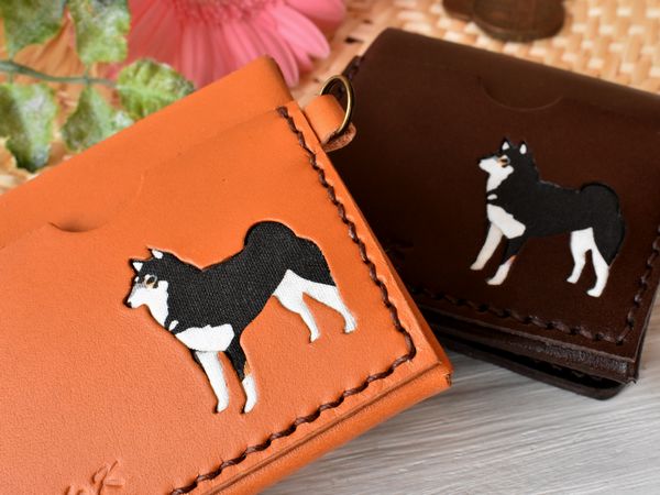 黒柴犬のコインケース（ボックス型財布）