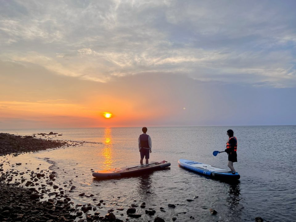 夏の夕日