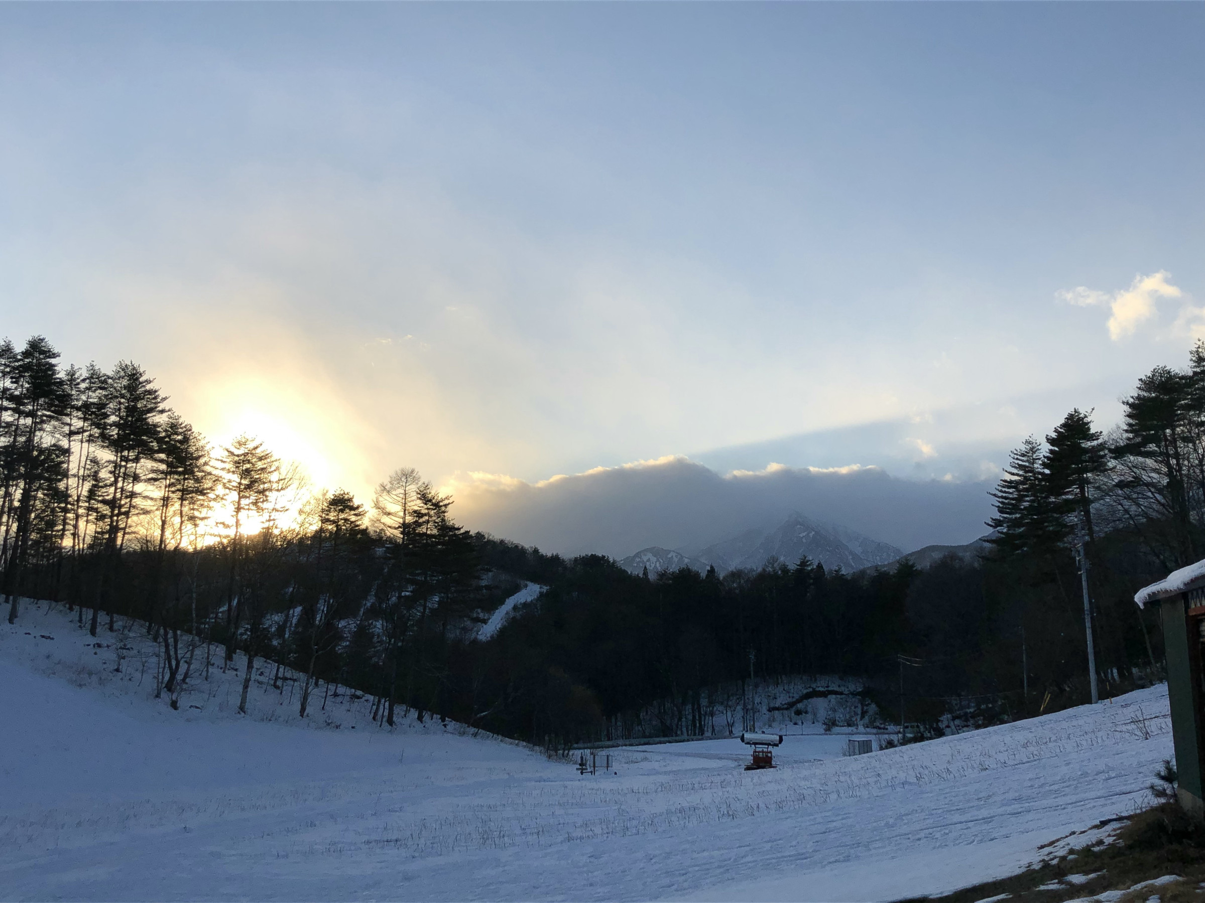 中山高原も雪景色になりました
