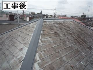 屋根の棟板金交換の施工例を更新しました。
