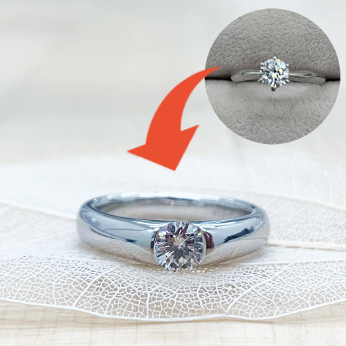 婚約指輪を新しくシンプルなデザインにリフォーム