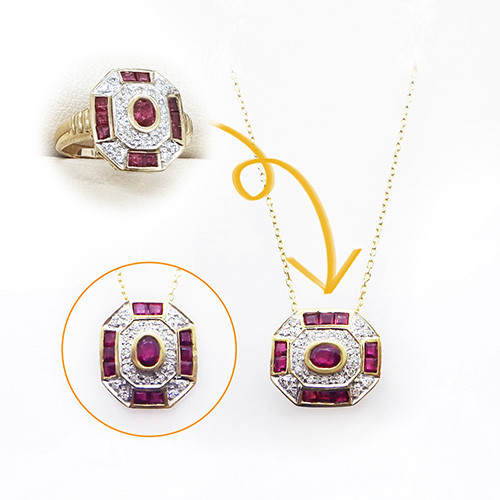 Y様_ルビーリングをペンダントにリフォーム