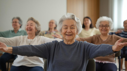 80歳男女日本人 椅子ヨガ笑顔で長袖・8名写真 (2).jpg