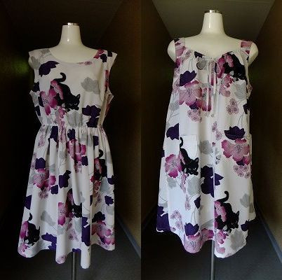 浴衣リメイク　ノースリーブワンピース　新品 浴衣リメイク ノースリーブワンピース ワンピース 夢想庵 通販