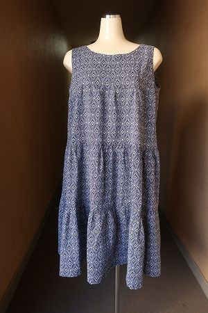 着物リメイクノースリーブワンピース＆羽織 ☆ 着物リメイク/お振り袖/正絹/ノースリーブ/Vネックワンピース