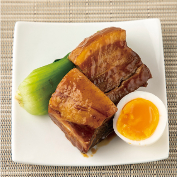 半熟玉子と豚の角煮