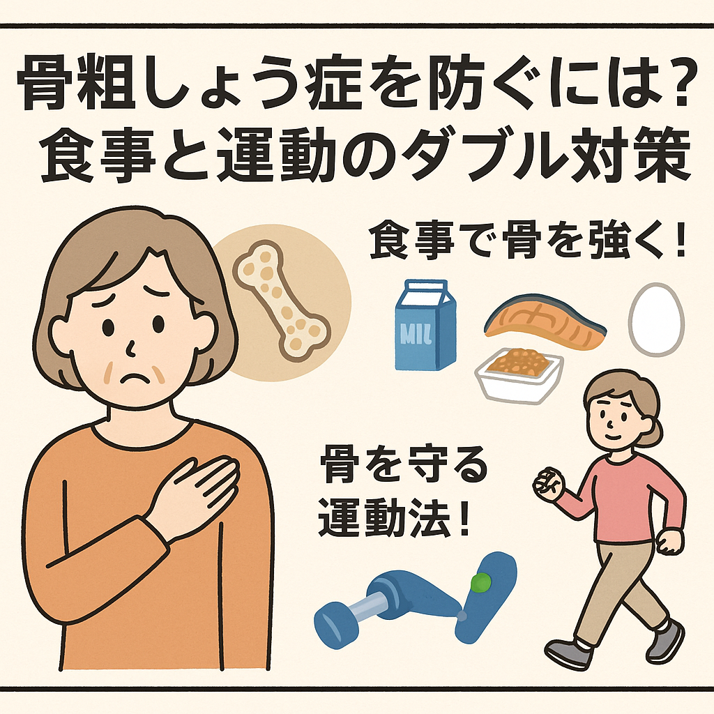 『骨粗しょう症を防ぐには？食事と運動のダブル対策』