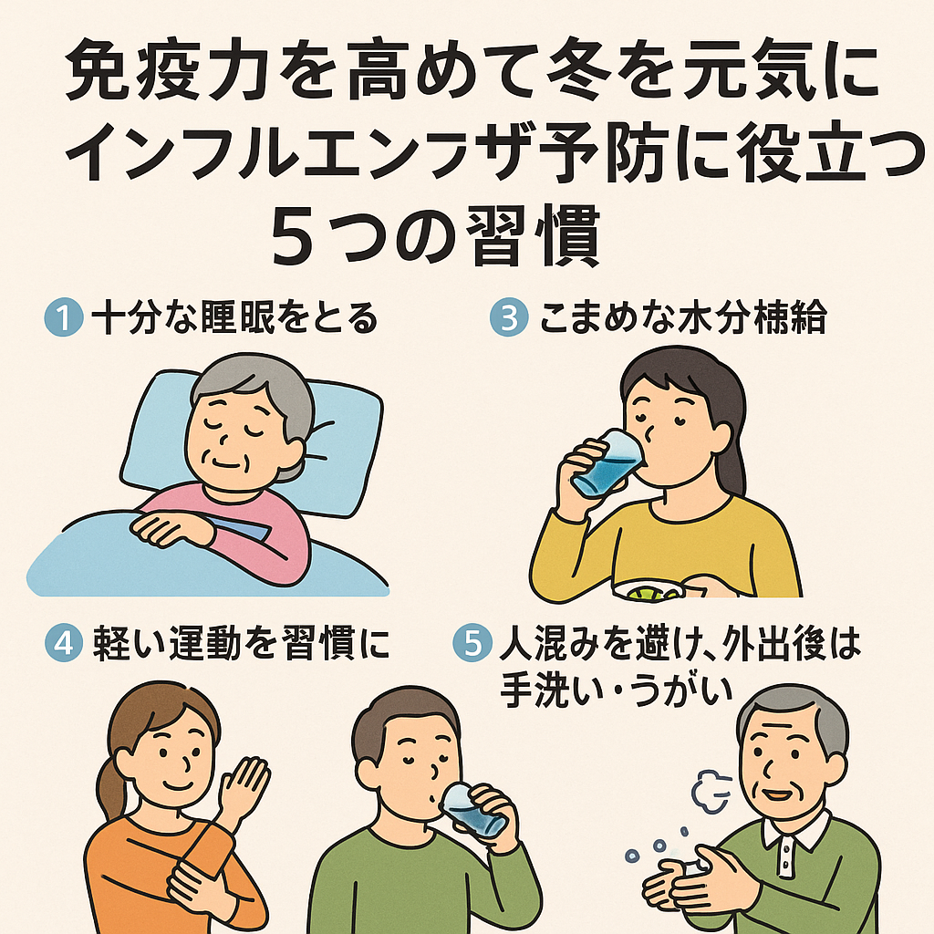 『インフルエンザ予防に必要な日常習慣と免疫アップ法』