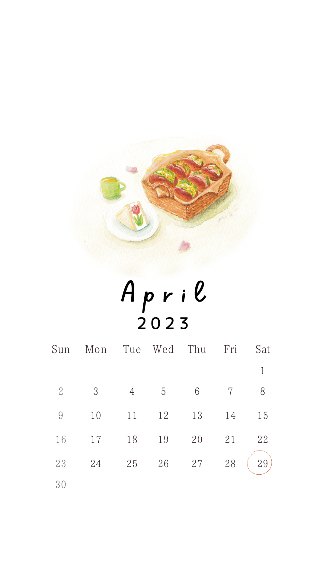 2023年４月カレンダー