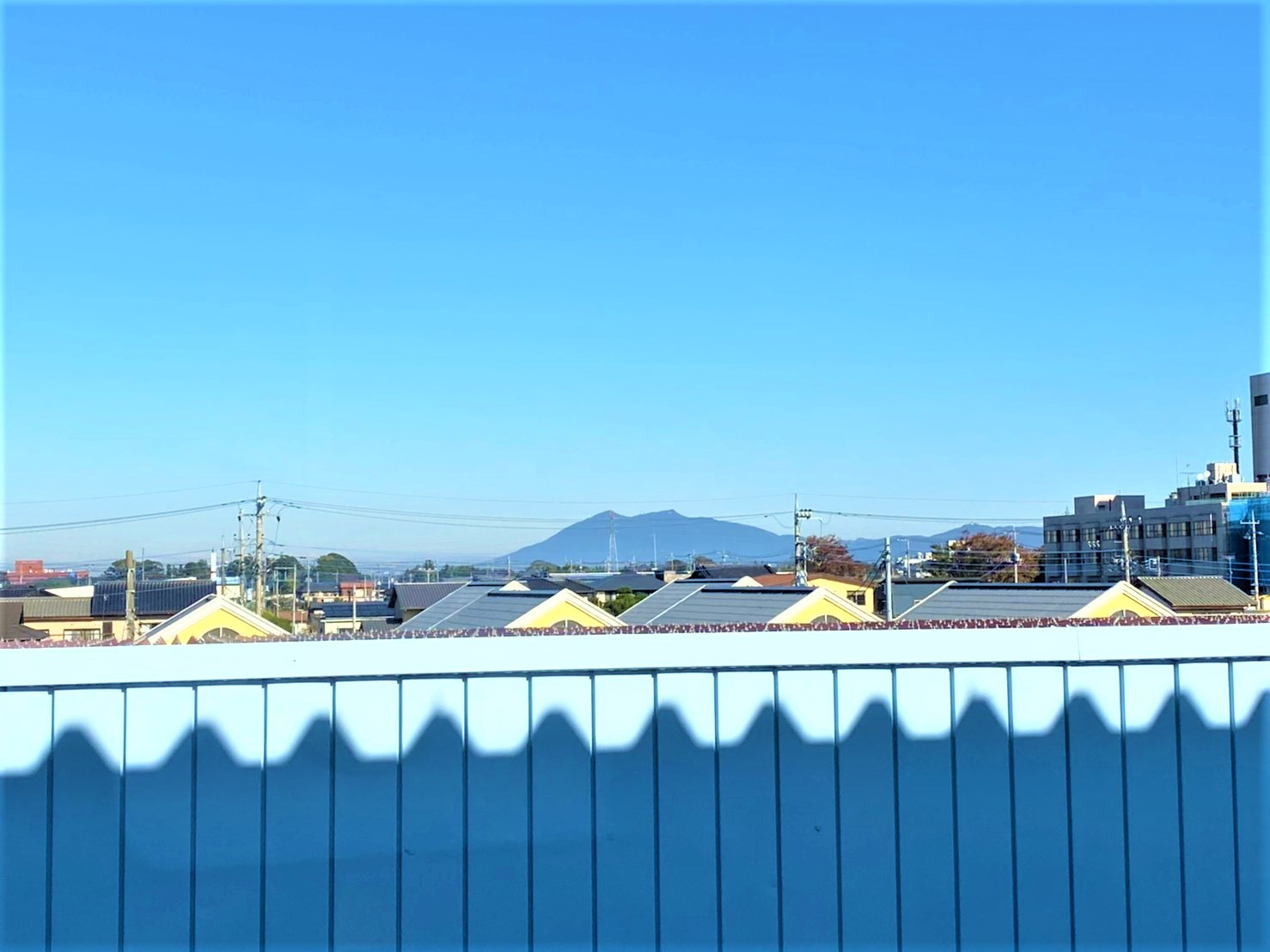 村下商事本社の2階からは筑波山が見れます