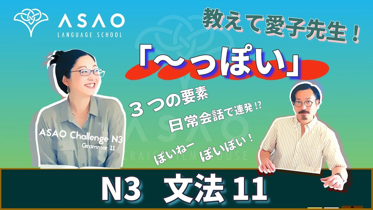 Asao Challenge N3 Grammar 11 【JLPT】【っぽい】【日本語】