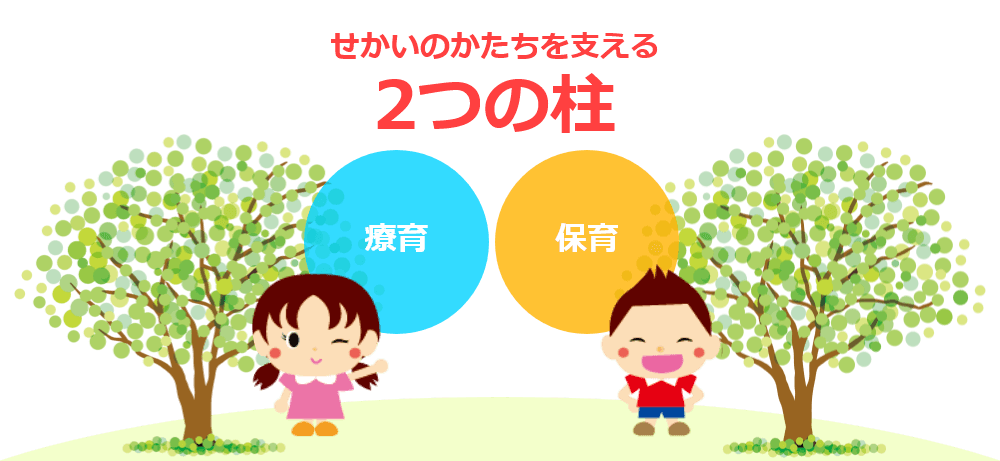 せかいのかたちを支える二つの柱 療育 保育