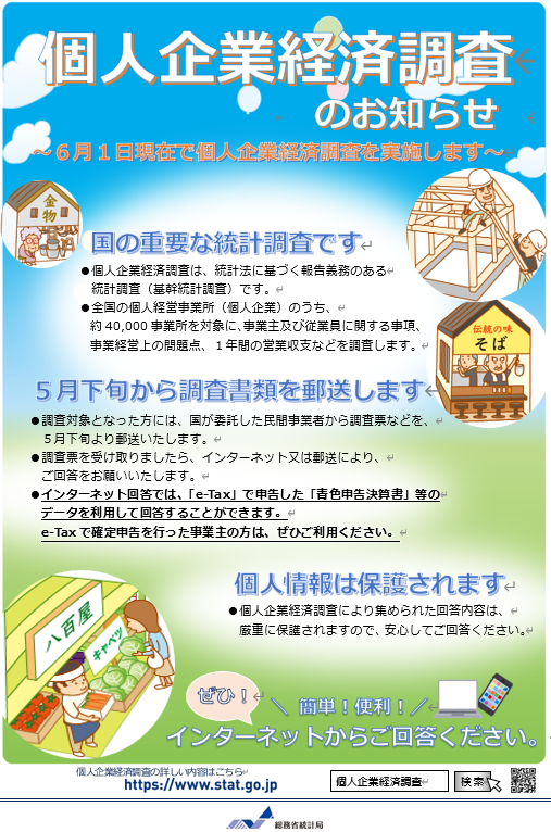 個人企業経済調査の実施に関する広報活動について
