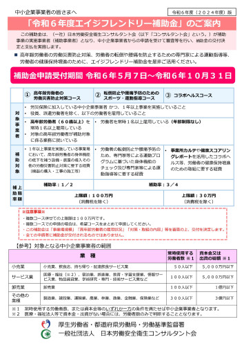 エイジフレンドリー補助金について