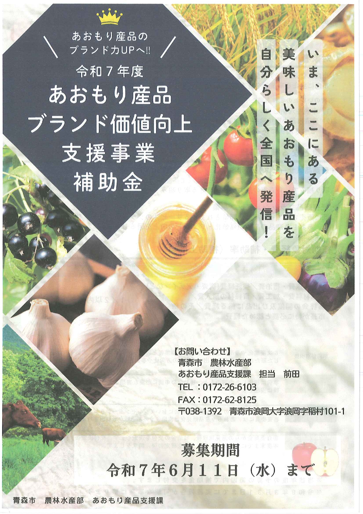 補助金】令和7年度 あおもり産品ブランド価値向上支援事業補助金の