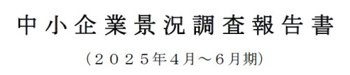 中小企業景況調査（２０２５年４月～６月期）の調査報告について