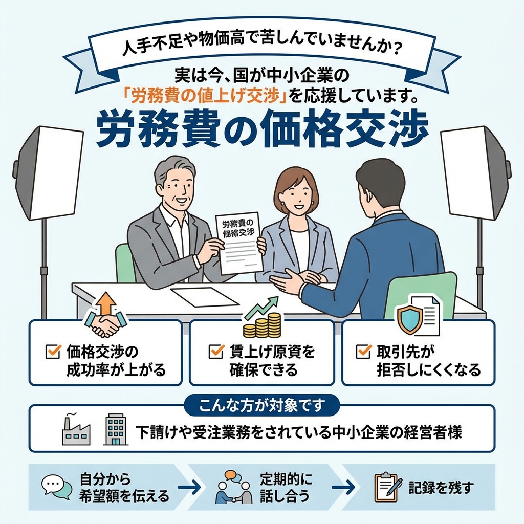 労務費転嫁の価格交渉に関する指針」を活用しよう！ - もがみ北部商工会