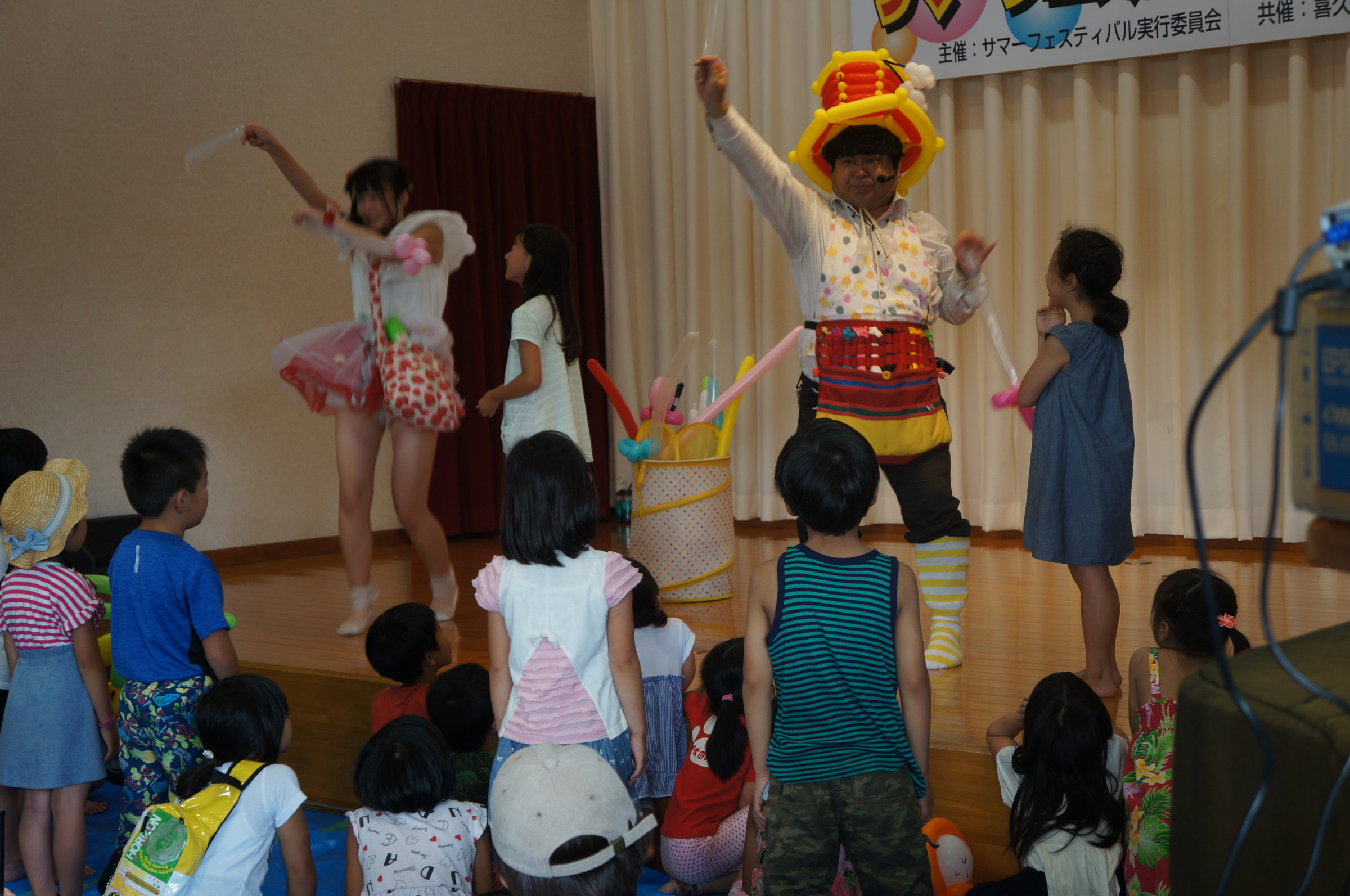 サマーフェスティバルインきくた　喜久田町の夏イベント　さまざまな催しで住民を楽しませています。旅館宿泊券や温泉リゾート入場料があたる抽選会も実施中