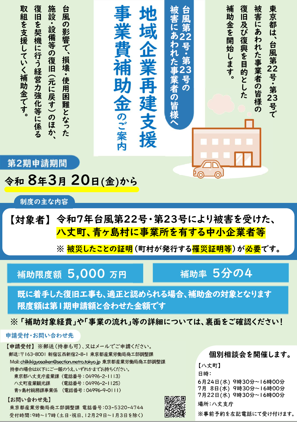 東京都地域企業再建支援事業相談会開催の知らせ