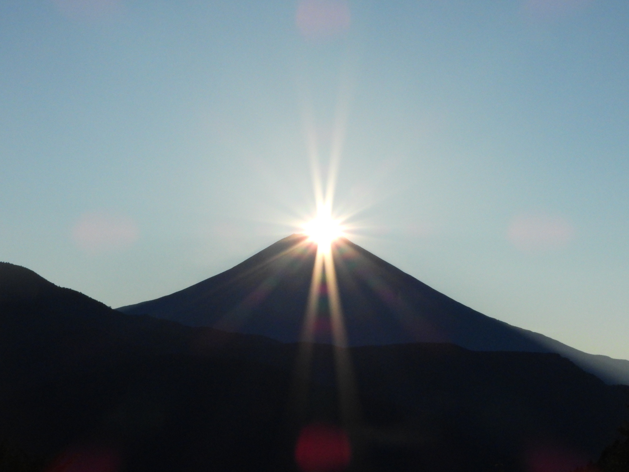 佐野峠からのダイヤモンド富士