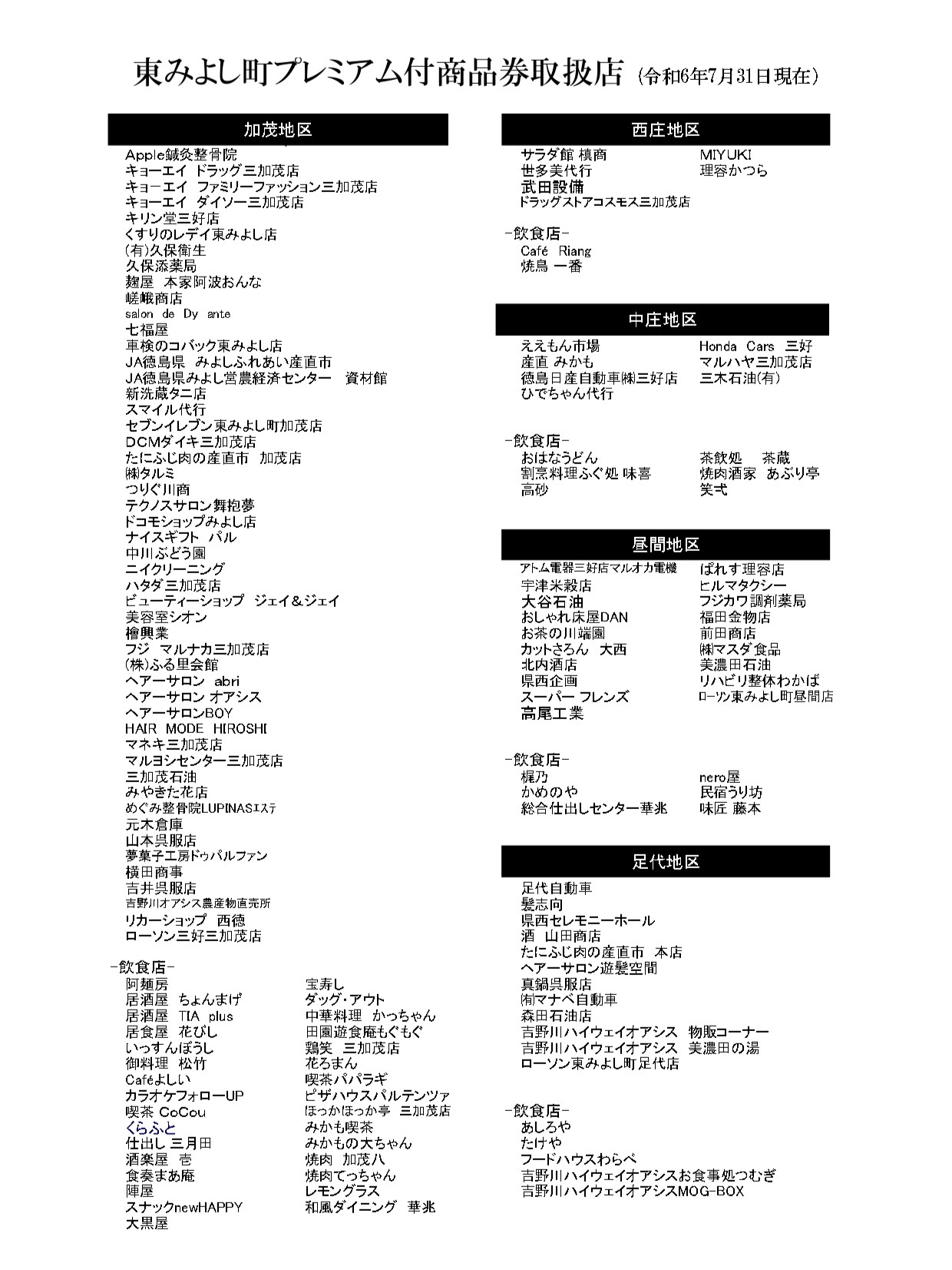 東みよし町プレミアム付商品券 - 東みよし町商工会