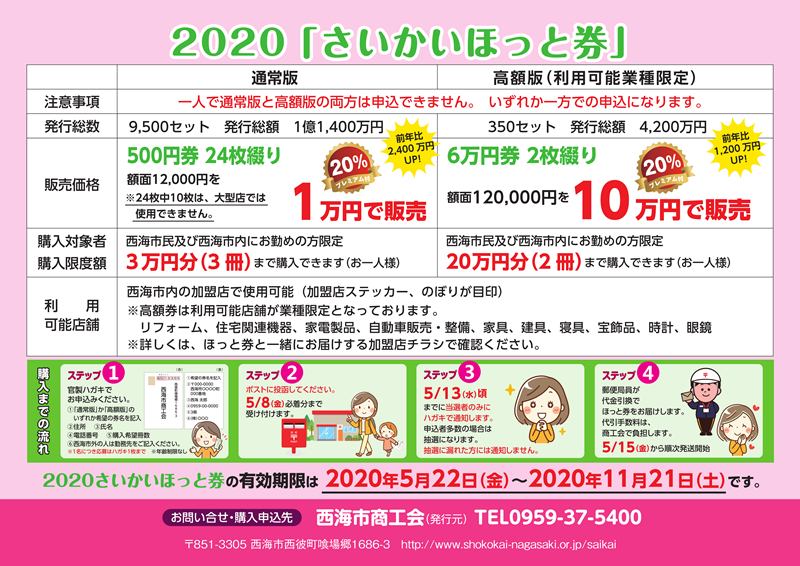 2020さいかいほっと券を発行します！