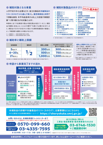 随時申請受付中!中小企業省力化投資補助金