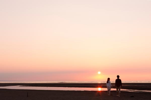 真玉海岸の夕陽