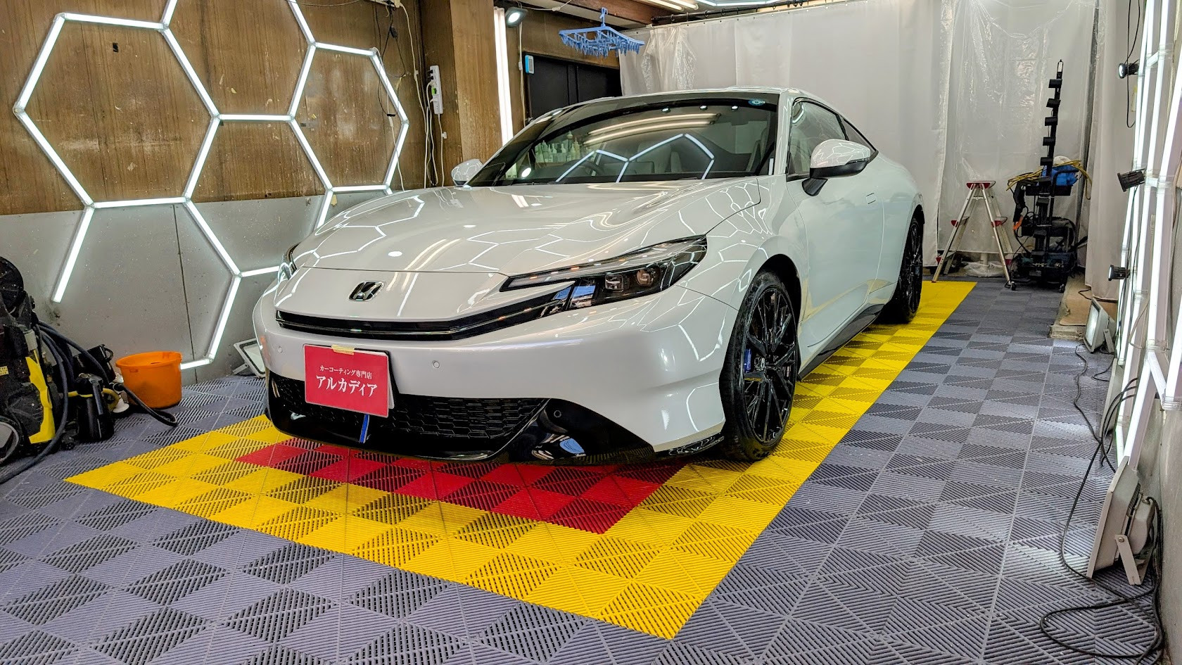 ホンダ・プレリュード(新車コース)　G’ZOXハイモースコート・ヴェリス、ブライムビュー全面、ホイールコート　東京都板橋区からお越しいただきました