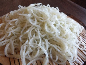 青柚子切り蕎麦と季節の野菜天ぷら