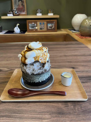ほうじ茶クリームかき氷