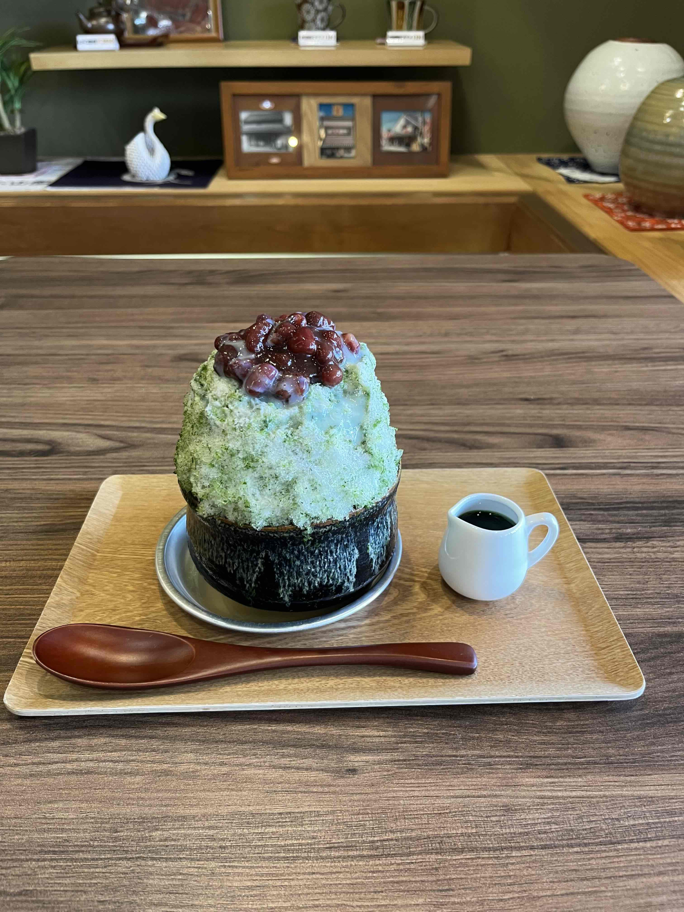 抹茶葉かき氷